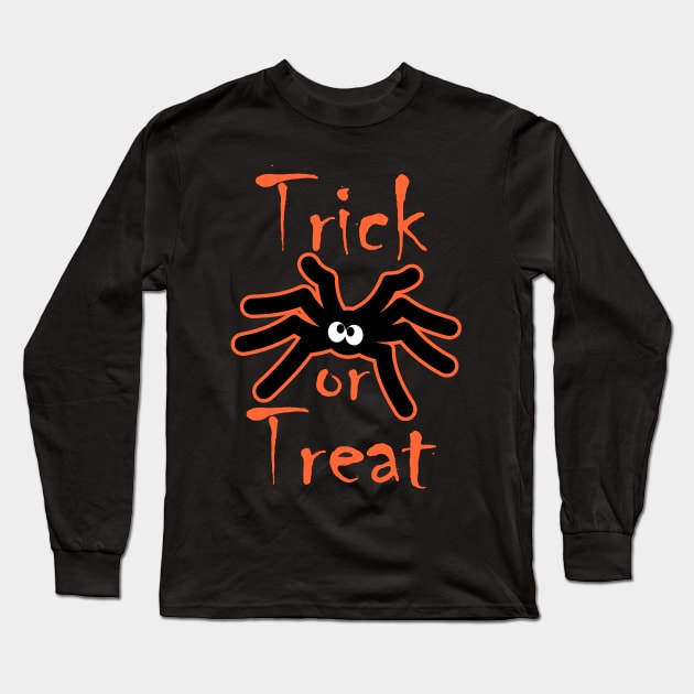 Halloween Spider Long Sleeve T-Shirt by evisionarts